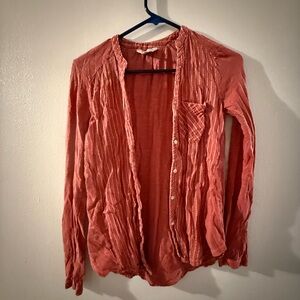 Lucky Brand Coral Button-Down Shirt